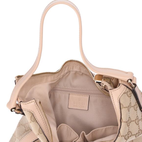 GUCCI GG Interlocking G Hobo Handbag 182489 Beige Gold - Picture 6 of 8